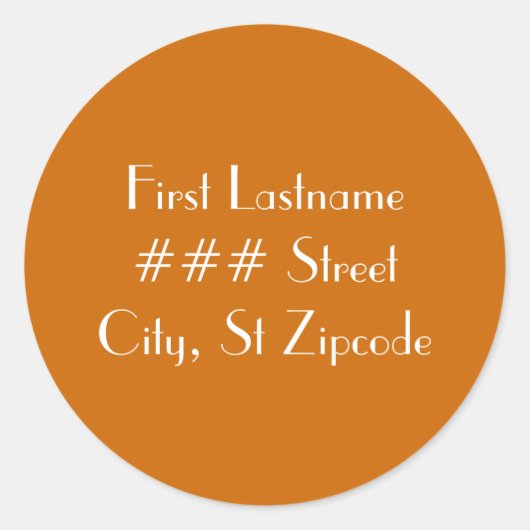 Rücksendeadresseaufkleber - personifizieren Sie Runder Aufkleber (Vorderseite)
