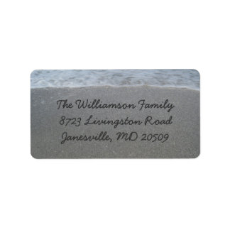 Rücksendeadressen-Aufkleber am Strand Adressaufkleber