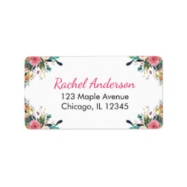 Rücksendeadressen-Aufkleber, Aquarellfarben, Blume Adressaufkleber