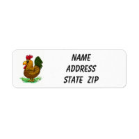 Rücksendeadressen-Aufkleber Aufkleber Rooster, Huh