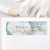 Rücksendeadressen-Aufkleber aus blauem Marmor (Insitu)