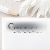 Rücksendeadressen-Aufkleber aus Blauer Grauglas (Insitu)