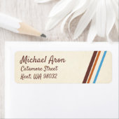 Rücksendeadressen-Aufkleber aus braunen und blauen (Insitu)