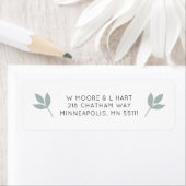 Rücksendeadressen-Aufkleber aus grünem Blattwerk (Insitu)