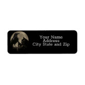 Rücksendeadressen-Aufkleber aus Reben und Schwarze (Vorne)