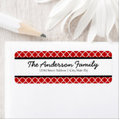 Rücksendeadressen-Aufkleber aus Rot und Weiß (Insitu)