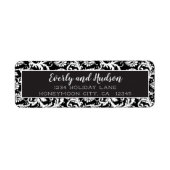 Rücksendeadressen-Aufkleber aus Schwarz und Weiß (Vorne)