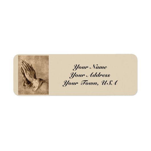 Rücksendeadressen-Aufkleber beten (Vorne)