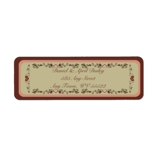 Rücksendeadressen-Aufkleber blühen (Vorne)