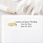 Rücksendeadressen-Aufkleber Clipart Wedings Rings (Insitu)