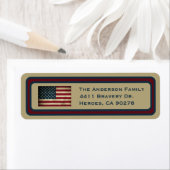 Rücksendeadressen-Aufkleber der amerikanischen Fla (Insitu)