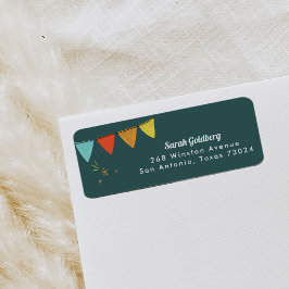 Rücksendeadressen-Aufkleber der aquamarinen Magie