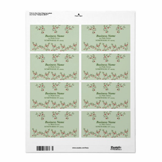 Rücksendeadressen-Aufkleber der Blüte Rustikal Bot (Vorne)