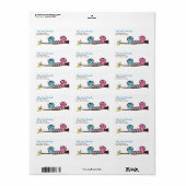 Rücksendeadressen-Aufkleber der Eule-Familie Adressaufkleber (Vorne)