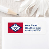 Rücksendeadressen-Aufkleber der Flagge Arkansas (Insitu)