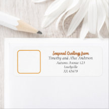 Rücksendeadressen-Aufkleber der Herbstsaison Pumpk