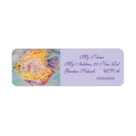 Rücksendeadressen-Aufkleber der Sea Fish Wassercol