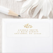 Rücksendeadressen-Aufkleber der Wasserfarben-Golde (Insitu)