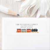 Rücksendeadressen-Aufkleber der Weihnachtslokomoti (Insitu)