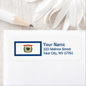 Rücksendeadressen-Aufkleber der West Virginia-Flag (Insitu)
