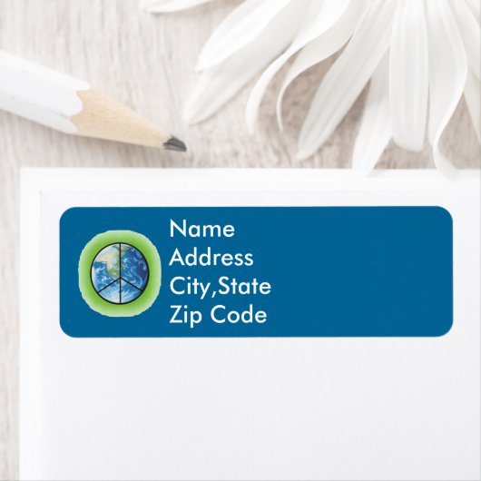 Rücksendeadressen-Aufkleber des Friedens (Insitu)