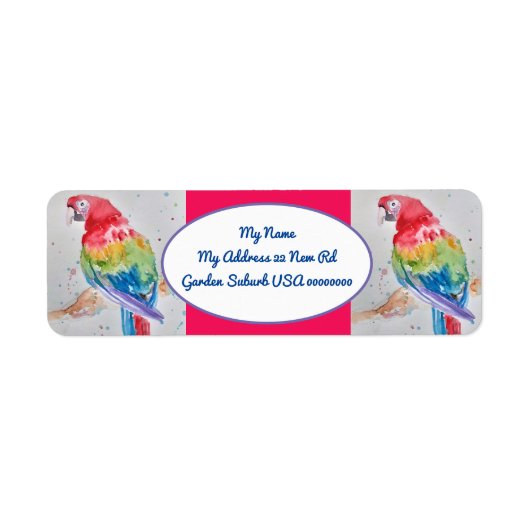 Rücksendeadressen-Aufkleber für Aquarellbilder (Vorne)