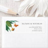 Rücksendeadressen-Aufkleber für Aquarellbutterfisc (Insitu)