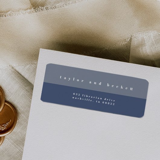Rücksendeadressen-Aufkleber für Bluefarbblöcke