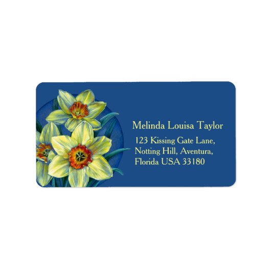 Rücksendeadressen-Aufkleber für Daffelmalerei Adressaufkleber (Vorne)