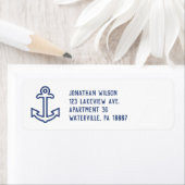 Rücksendeadressen-Aufkleber für den Anker von blau (Insitu)