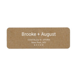 Rücksendeadressen-Aufkleber für den weißen Schrift