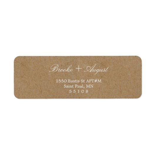 Rücksendeadressen-Aufkleber für den weißen Schrift (Vorne)