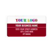 Rücksendeadressen-Aufkleber für Firmenlogo Adressaufkleber (Vorne)