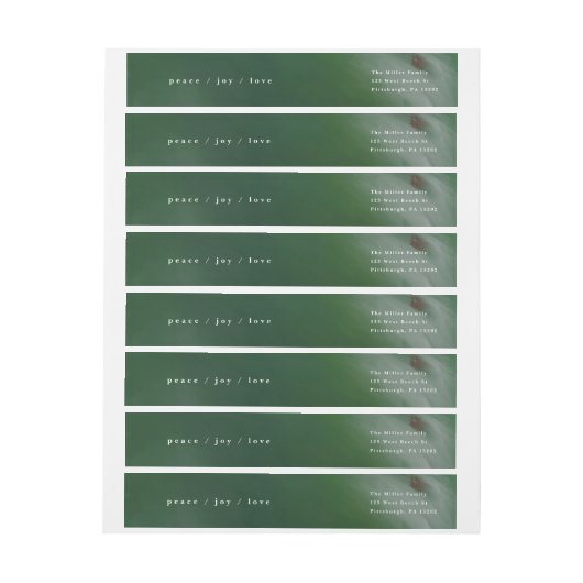 Rücksendeadressen-Aufkleber für Frieden, Freude un (Bogen)