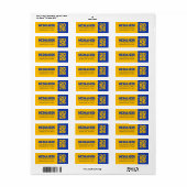 Rücksendeadressen-Aufkleber für Gold und Blue Absc (Vorne)