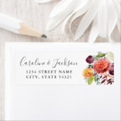 Rücksendeadressen-Aufkleber für Herbst-Blume (Insitu)