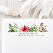 Rücksendeadressen-Aufkleber für hübsche Blume (Insitu)