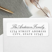 Rücksendeadressen-Aufkleber für klassische Skriptf