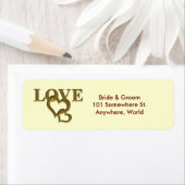 Rücksendeadressen-Aufkleber für Liebe und Herz (Insitu)