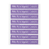 Rücksendeadressen-Aufkleber für lila Glitzer-ÜBERR (Bogen)