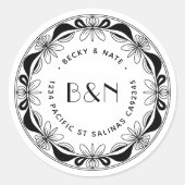 Rücksendeadressen-Aufkleber für Orchid & Bows - ku Runder Aufkleber (Vorderseite)