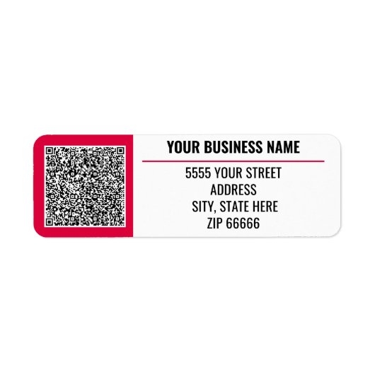 Rücksendeadressen-Aufkleber für QR-Code anpassen (Vorne)