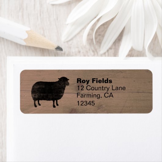 Rücksendeadressen-Aufkleber für schwarze Schafe Si (Insitu)