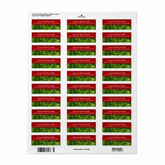 Rücksendeadressen-Aufkleber für Weihnachtskarten (Vorne)