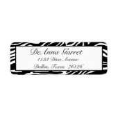 Rücksendeadressen-Aufkleber Gone Wild (Zebra Print (Vorne)