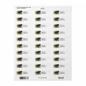 Rücksendeadressen-Aufkleber im Black Lab Pup Happy (Vorne)