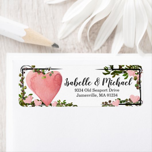 Rücksendeadressen-Aufkleber im Wasserfarbenbereich (Insitu)