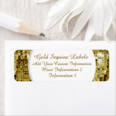 Rücksendeadressen-Aufkleber in Gold-Sequenzen (Insitu)