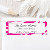 Rücksendeadressen-Aufkleber in Wildnis (rosa Zebra (Insitu)