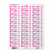 Rücksendeadressen-Aufkleber in Wildnis (rosa Zebra (Vorne)